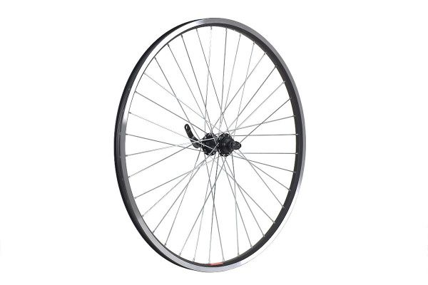 Колесо 26" MTB,переднее,под резьбовой диск, двойной обод DH-18 RAINBOW,алюм.сплав, черный, втулка FR-09F DISC