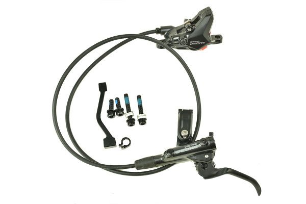 Тормоз дисковый гидравлический,перед.SHIMANO DEORE 6100,ручка торм.с ротором180мм,гидролиния850мм,AM61001JLF3RX085