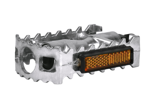 Педали FEIMIN FP-961Alu,106*77мм,база алюминий,стальная ось,рамка алюм,377гр,серебристые